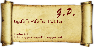 Gyárfás Polla névjegykártya